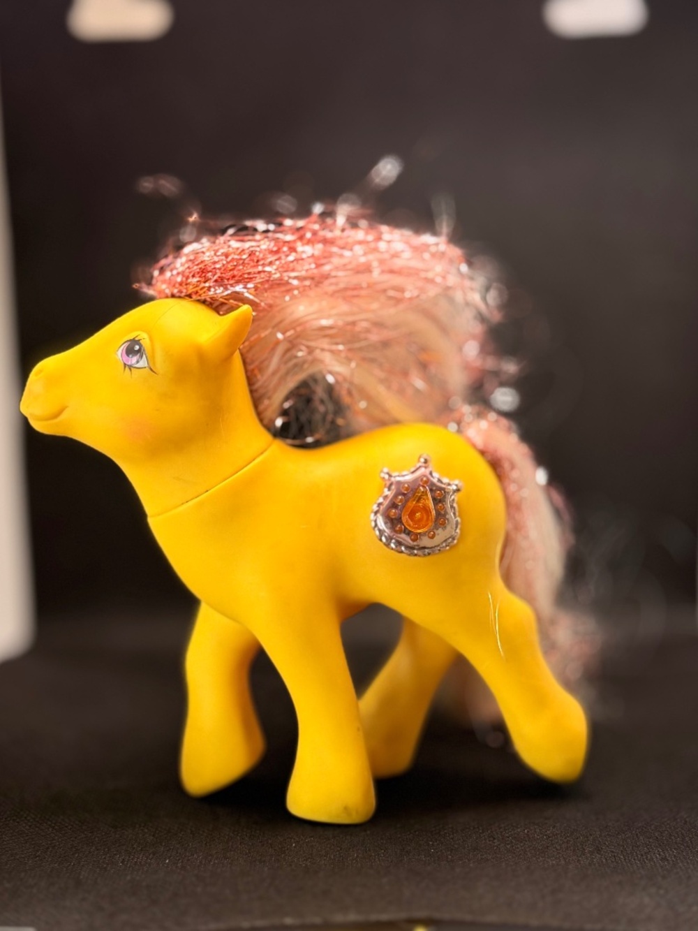 Vintage G1 Princess Moondust My Little Pony 1987 Pink Tinsel Hair